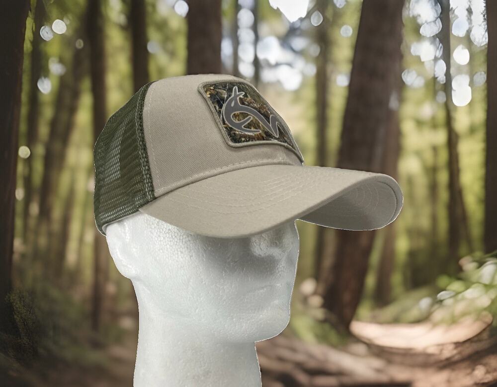 New Realtree Camo Patch Khaki Green Real Tree Mens Snapback Trucker Cap Hat